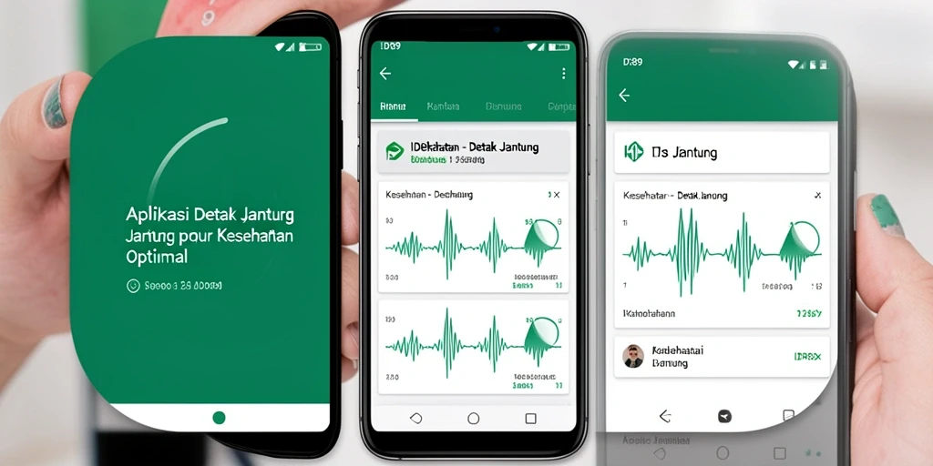 Antarmuka aplikasi Detak Jantung IDR89 yang user-friendly.