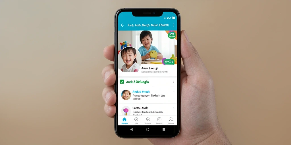 Tampilan antarmuka KPK79 yang intuitif dan informatif untuk Pantau Anak.