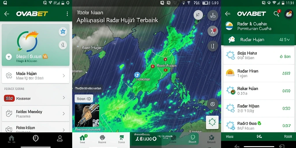 Antarmuka intuitif OVABET menampilkan radar hujan dengan jelas.