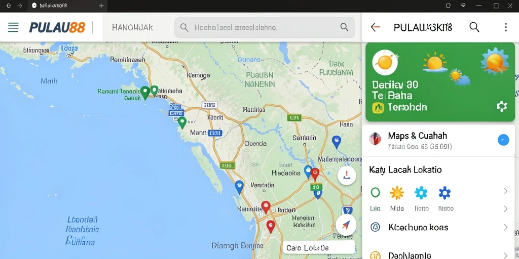 Tampilan antarmuka aplikasi PULAU88 untuk lacak lokasi secara efektif.