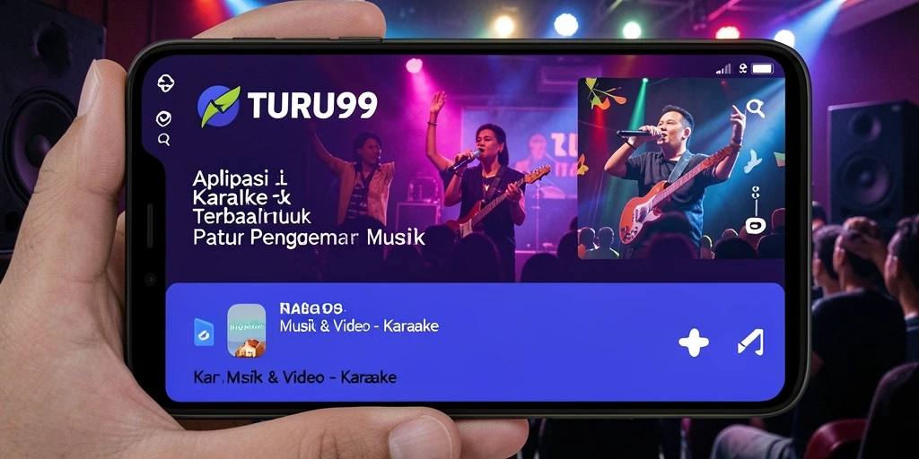 Antarmuka TURU99 yang intuitif dan fungsi karaoke yang menyenangkan.