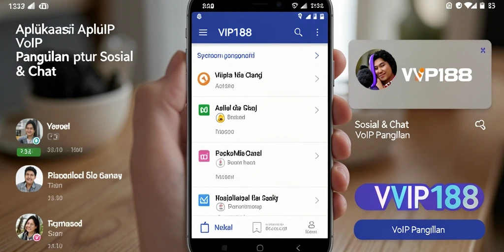 Antarmuka pengguna <strong>VIP188</strong> dengan fungsi VoIP Panggilan yang intuitif.